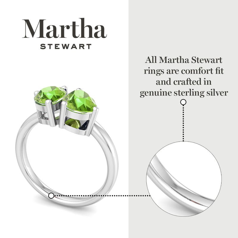 Martha Stewart 2ctw. Peridot Two Stone Ring In Sterling Silver image number null